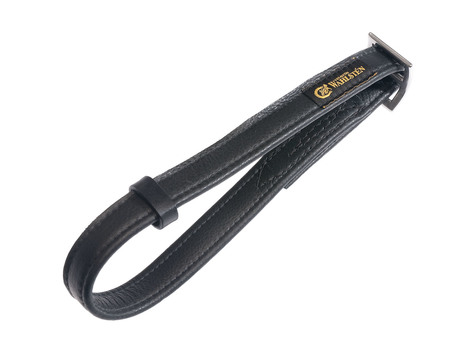 WAHLSTEN PREMIUM HANDSTROPPAR TILL PONNY TÖMMAR I MJUKT LÄDER MED NYLON, SVART